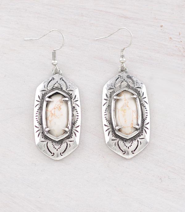 EARRINGS :: WESTERN HOOK EARRINGS :: Wholesale Western Semi Stone Earrings