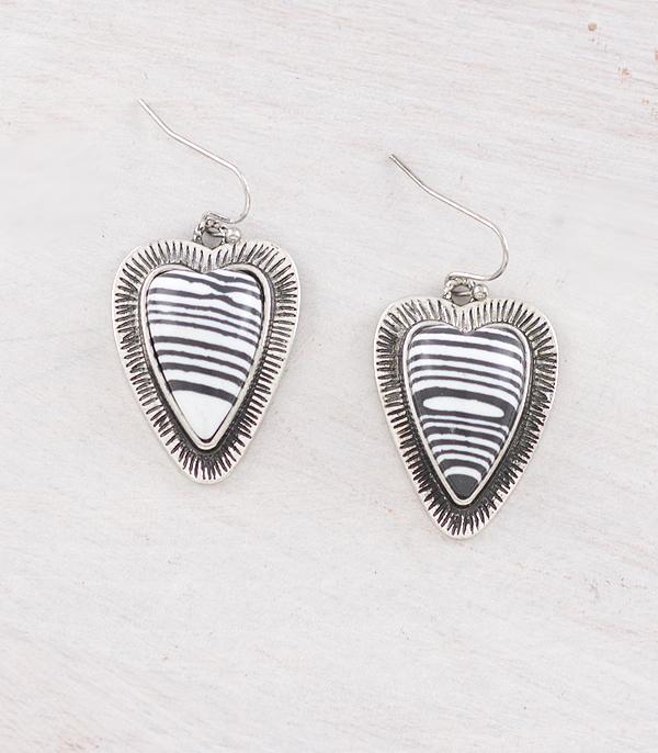 EARRINGS :: WESTERN HOOK EARRINGS :: Wholesale Western Heart Concho Earrings