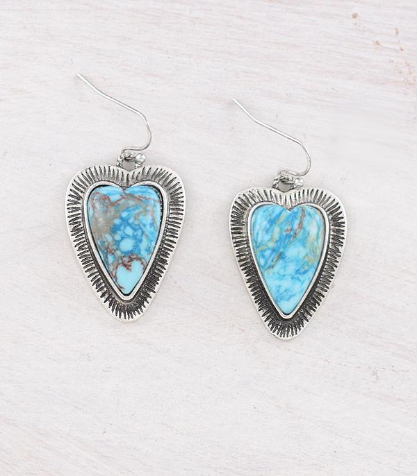 EARRINGS :: WESTERN HOOK EARRINGS :: Wholesale Western Heart Concho Earrings