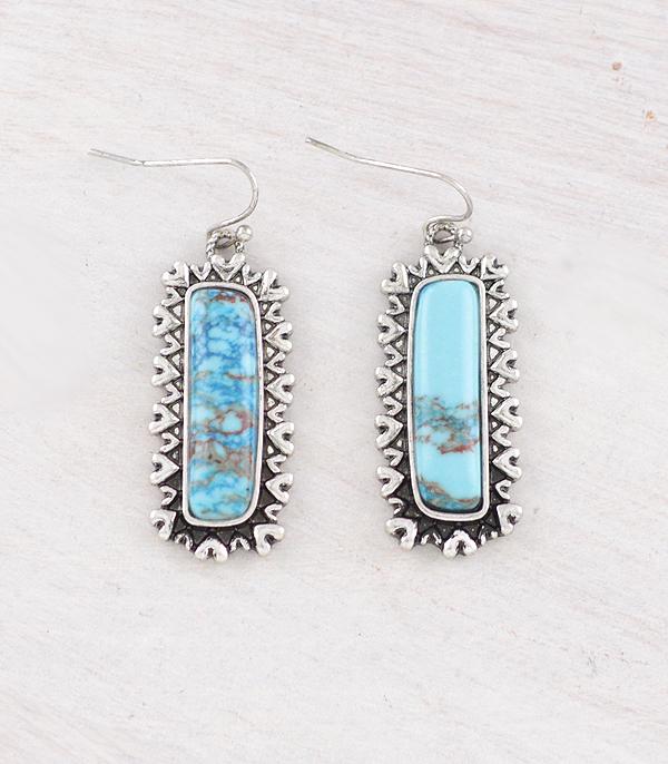 EARRINGS :: WESTERN HOOK EARRINGS :: Wholesale Western Turquoise Bar Earrings