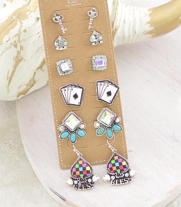 WHAT'S NEW :: Wholesale Western 6PC Set Earrings