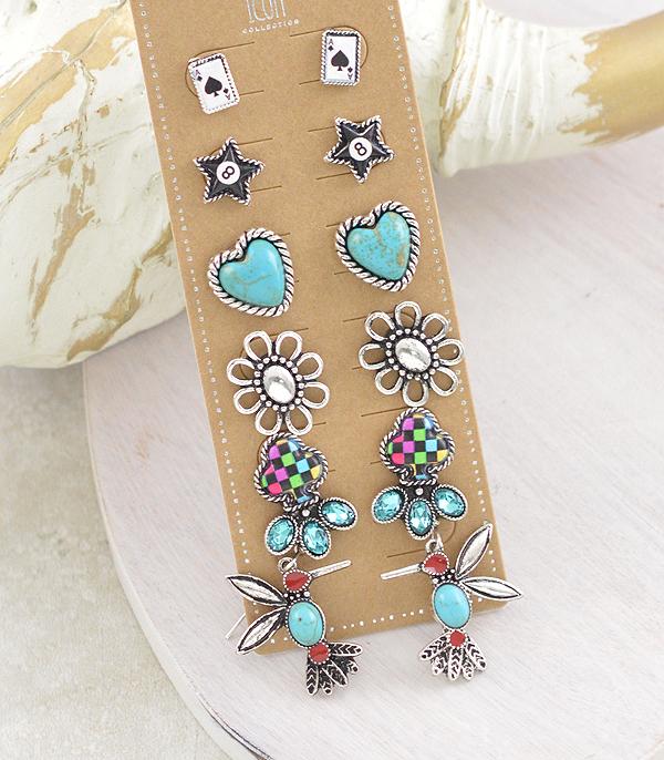 WHAT'S NEW :: Wholesale Western 6PC Set Earrings