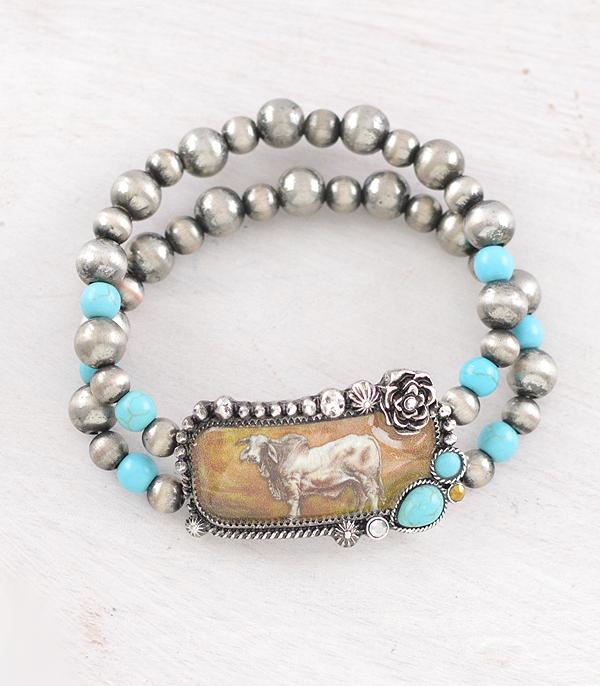 New Arrival :: Wholesale Western Cow Navajo Pearl Bracelet