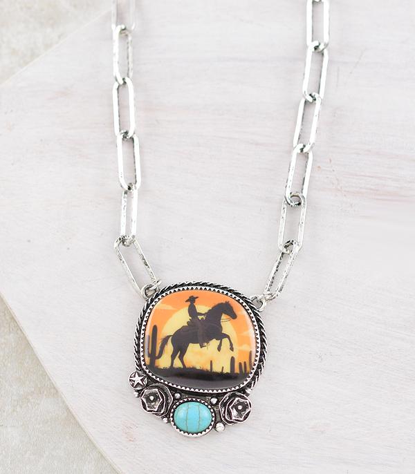 New Arrival :: Wholesale Western Cowboy Pendant Necklace