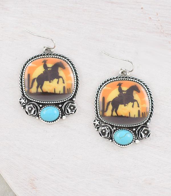New Arrival :: Wholesale Western Cowboy Concho Earrings
