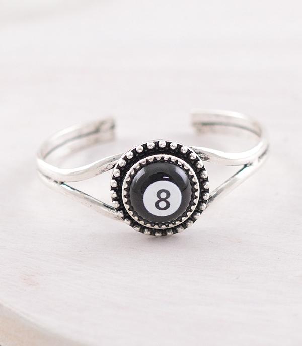 BRACELETS :: CUFF I BANGLE :: Wholesale Eight Ball Concho Cuff Bracelet