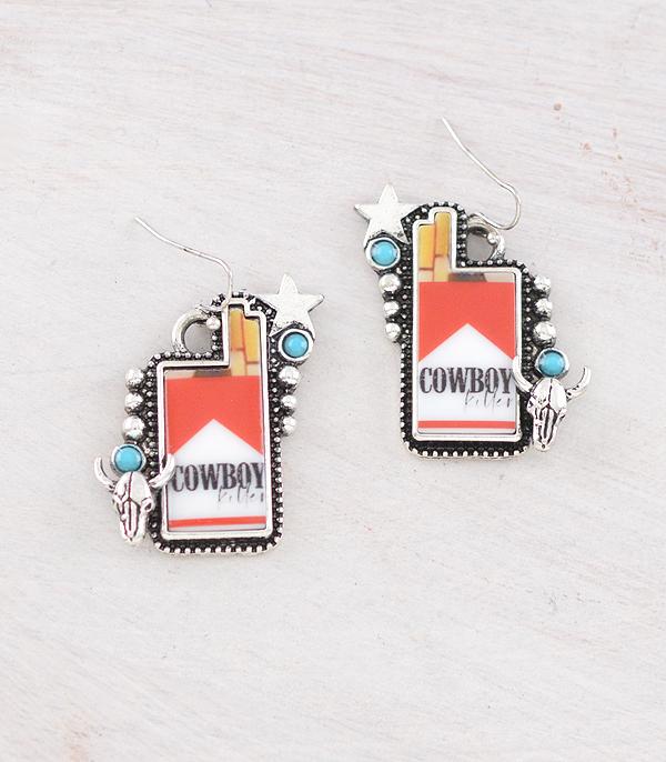 EARRINGS :: WESTERN POST EARRINGS :: Wholesale Tipi Brand Cowboy Cigarette Earrings