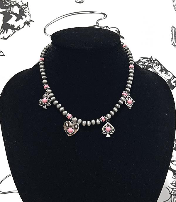 WHAT'S NEW :: Wholesale Western Ace of Cards Charm Necklace