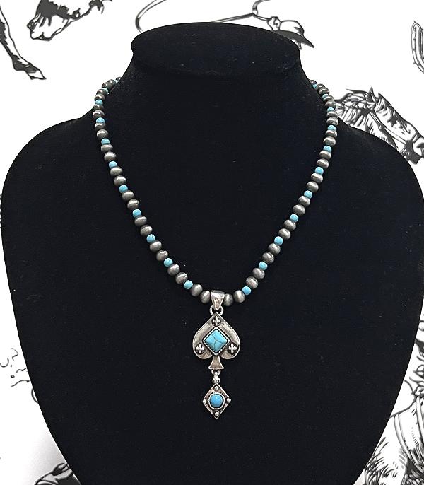 NECKLACES :: WESTERN TREND :: Wholesale Western Ace of Card Navajo Necklace