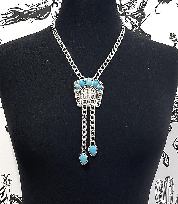 WHAT'S NEW :: Wholesale Western Turquoise Buckle Chain Necklace