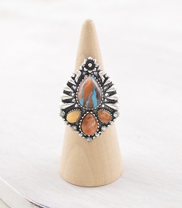 WHAT'S NEW :: Wholesale Western Semi Stone Teardrop Ring