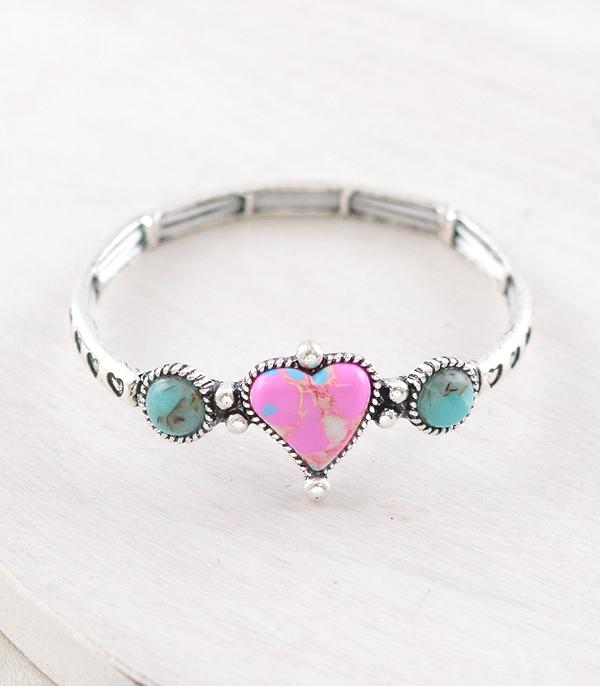 WHAT'S NEW :: Wholesale Western Turquoise Heart Bracelet