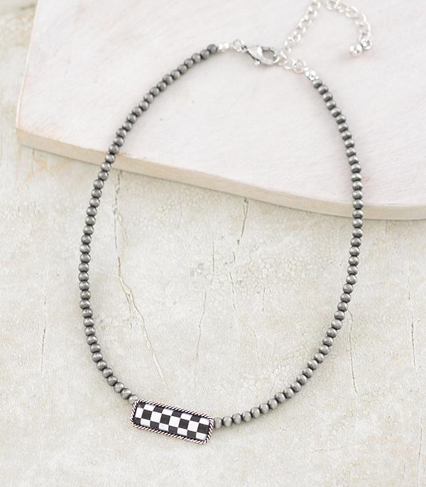 WHAT'S NEW :: Wholesale Western Checkered Navajo Choker Necklace