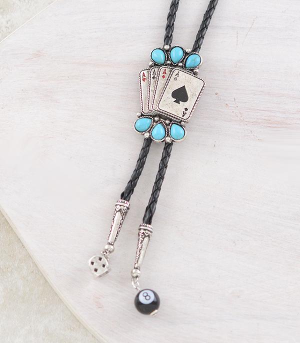 WHAT'S NEW :: Wholesale Western Ace of Cards Bolo Necklace