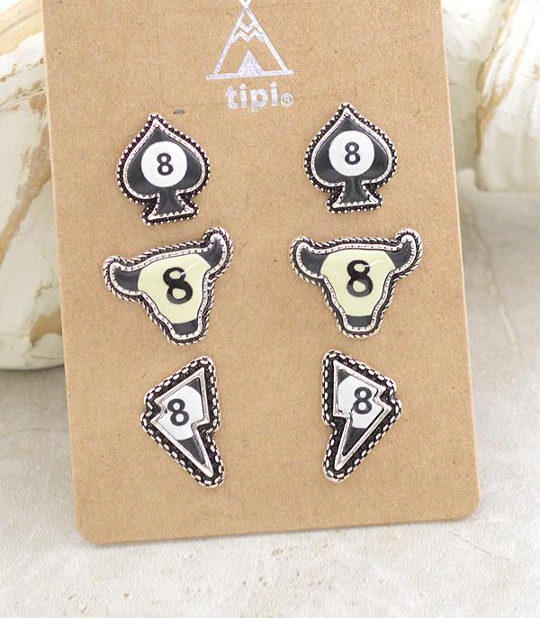 New Arrival :: Wholesale Tipi Brand 3PC Set Earrings