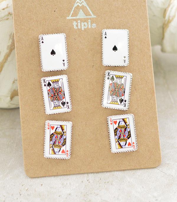 EARRINGS :: WESTERN POST EARRINGS :: Wholesale Tipi Brand Western Set Earrings