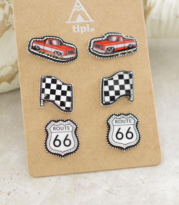 EARRINGS :: WESTERN POST EARRINGS :: Wholesale Tipi Brand Western Set Earrings