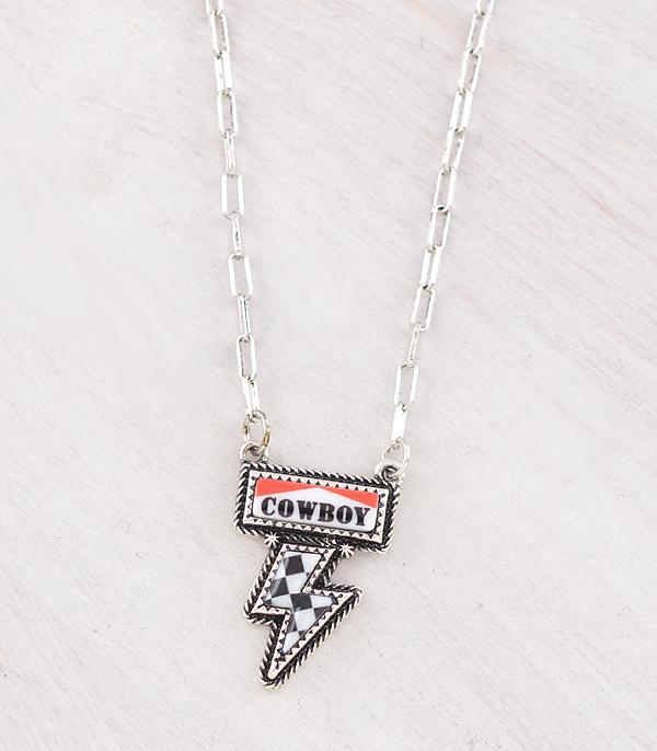 New Arrival :: Wholesale Western Cowboy Bolt Necklace