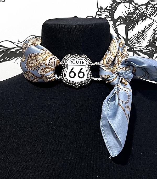 New Arrival :: Wholesale Western Route 66 Concho Scarf Ring