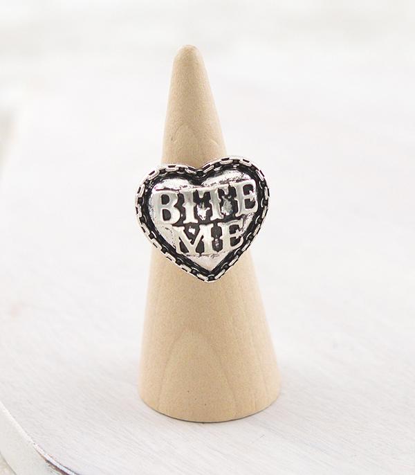 New Arrival :: Wholesale Western Bite Me Heart Concho Ring