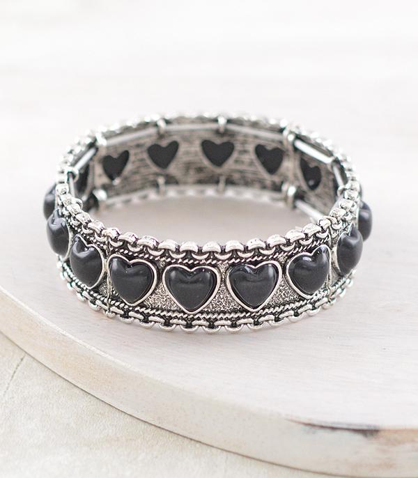 WHAT'S NEW :: Wholesale Western Heart Stretch Bangle Bracelet