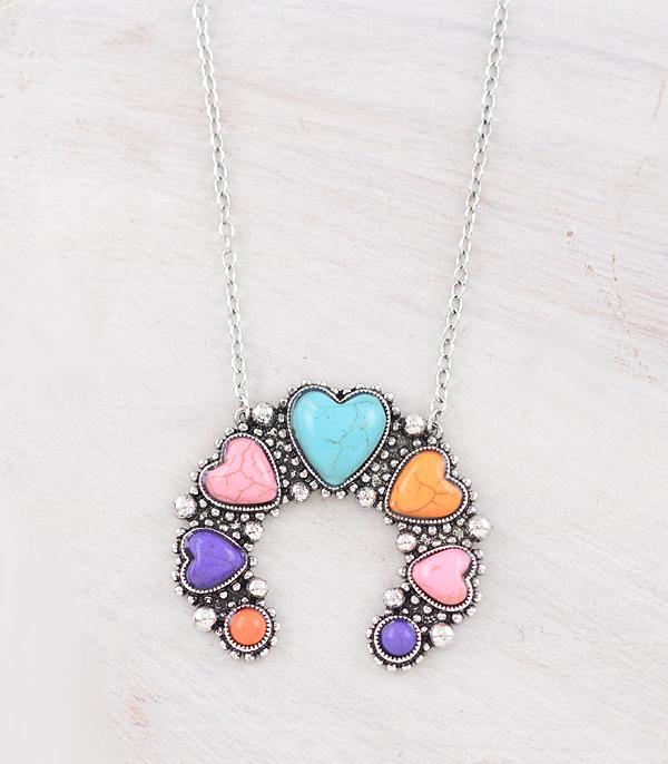NECKLACES :: WESTERN SQUASH BLOSSOM NECKLACES :: Wholesale Heart Squash Blossom Necklace