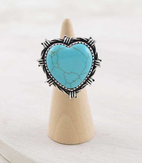 WHAT'S NEW :: WHolesale Western Turquoise Heart Ring