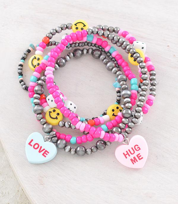 <font color=red>VALENTINE'S</font> :: Wholesale Western Valentine Charm Bracelet Set