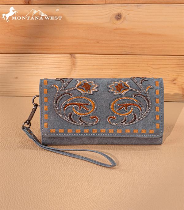 New Arrival :: Wholesale Montana West Floral Embroidered Wallet