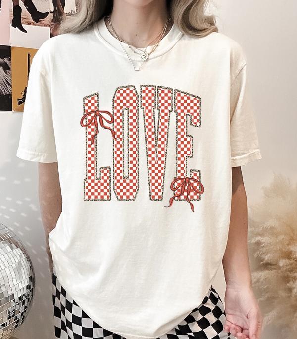 WHAT'S NEW :: Wholesale Comfort Colors Checkered Love Tshirt