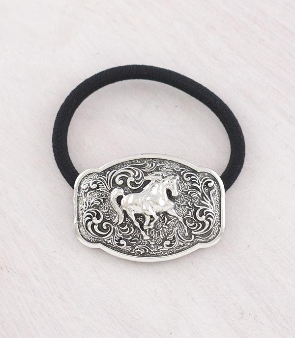 New Arrival :: Wholesale Western Horse Concho Ponytail Hair Tie