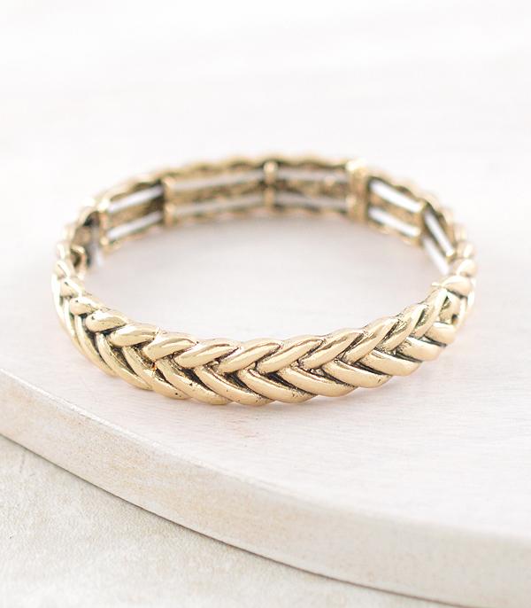 New Arrival :: Wholesale Western Woven Stretch Bangle Bracelet