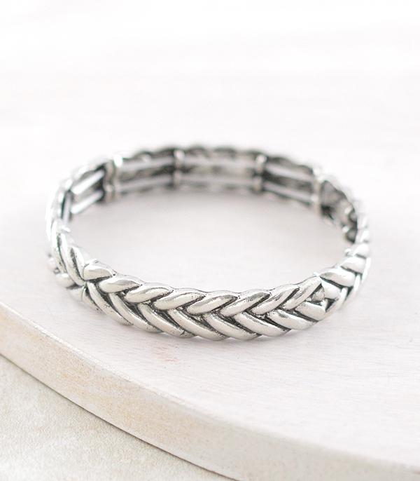 New Arrival :: Wholesale Western Woven Stretch Bangle Bracelet