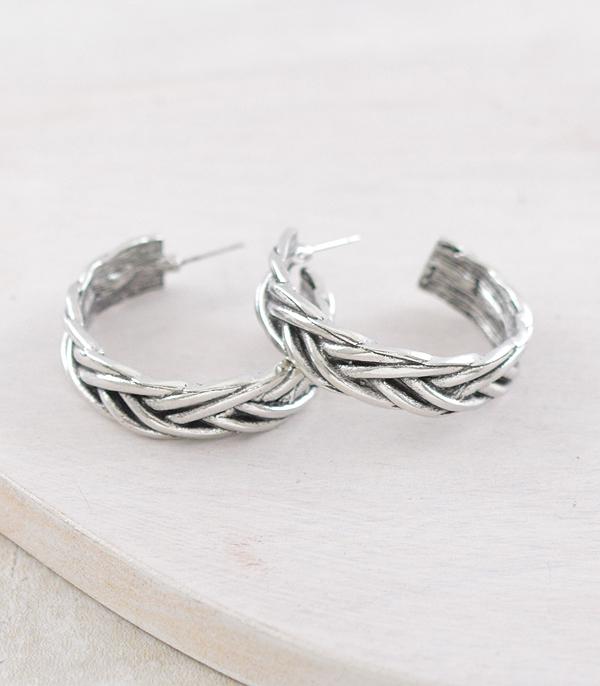 New Arrival :: Wholesale Western Woven Hoop Earrings