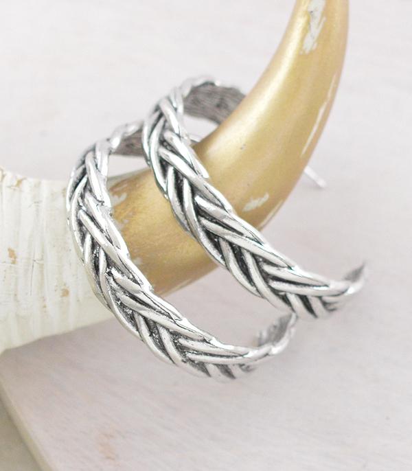 New Arrival :: Wholesale Western Woven Hoop Earrings